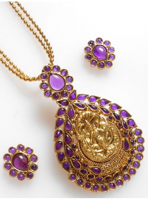 Polki Pendant Set